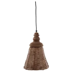 Chic Antique Pendelleuchte Rattangeflecht
