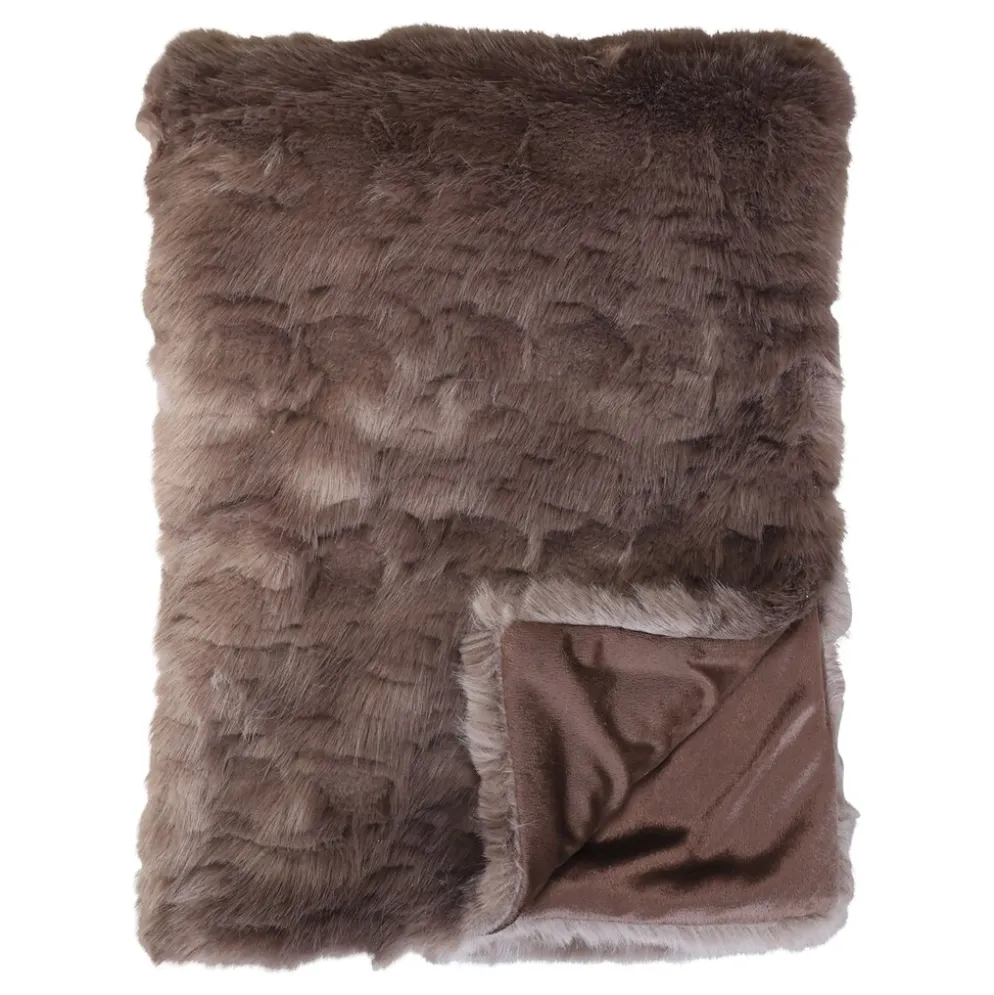 Chic Antique Plaid aus Pelzimitat