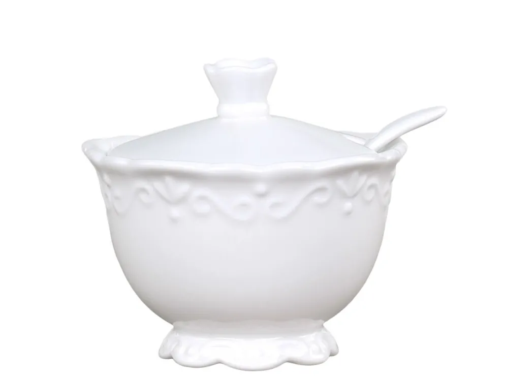 Chic Antique Provence Zuckerdose mit Löffel