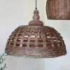 Chic Antique Rattan Hängelampe Ø 62 cm – Landhausstil