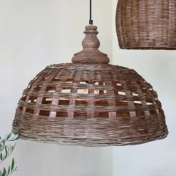 Chic Antique Rattan Hängelampe Ø 62 cm – Landhausstil
