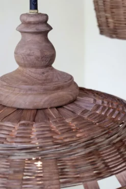 Chic Antique Rattan Hängelampe Ø 62 cm – Landhausstil