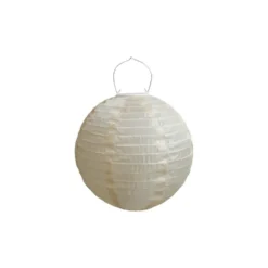 Chic Antique Reispapier Lampe mit Solarzellen