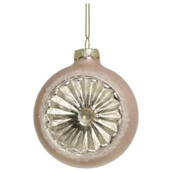 Chic Antique Rosa Weihnachtskugel aus Glas