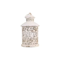 Chic Antique Runde Laterne mit Blumenmuster