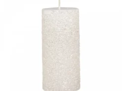 Chic Antique Rustikale Stumpenkerze mit Glitzer