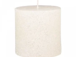 Chic Antique Rustikale Stumpenkerze mit Glitzer
