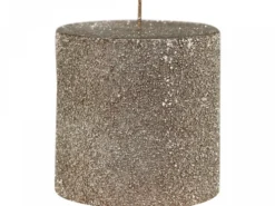 Chic Antique Rustikale Stumpenkerze mit Glitzer