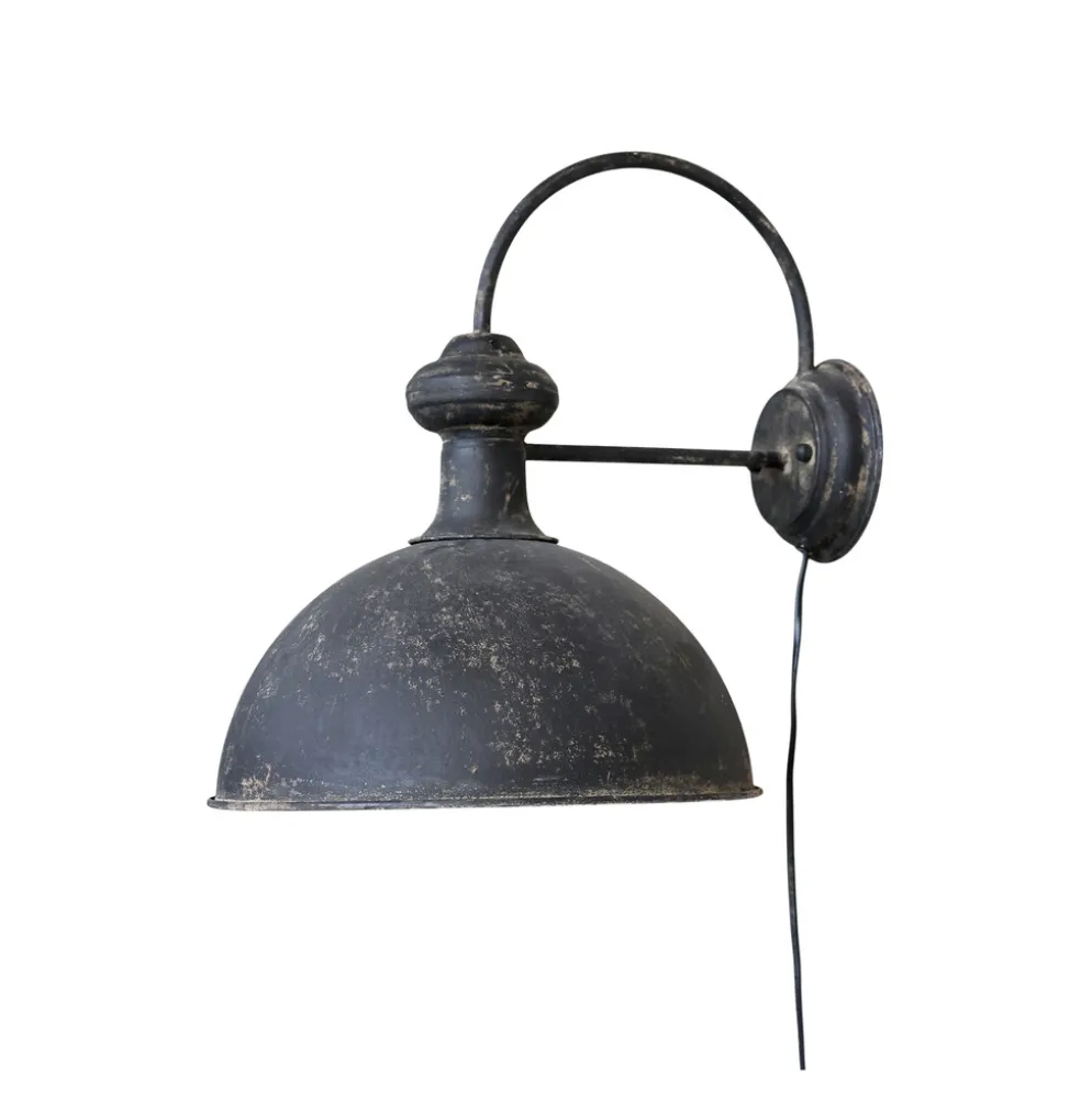 Chic Antique Rustikale Wandlampe antik schwarz