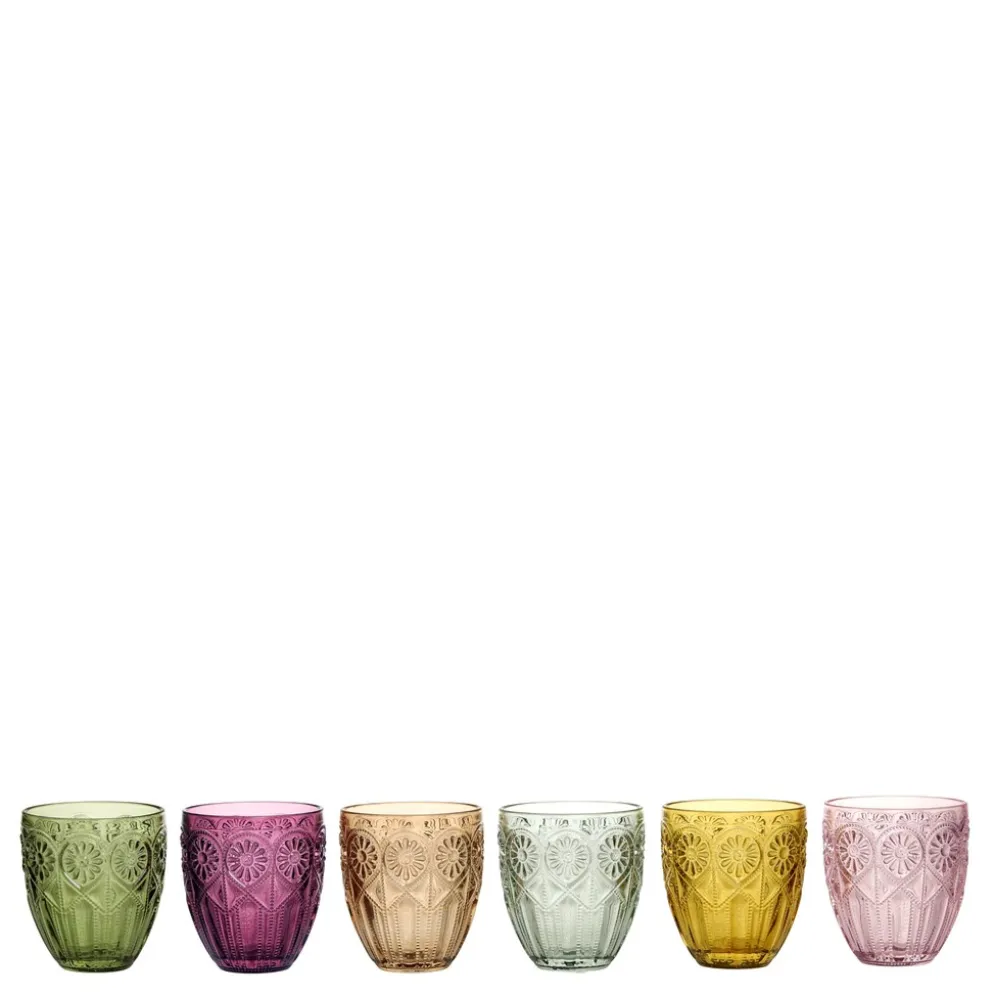 Chic Antique Saint-Émilion Trinkgläser mit Muster, 6 Farben