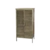 Chic Antique Schrank aus Eisen mit Lamellentüren