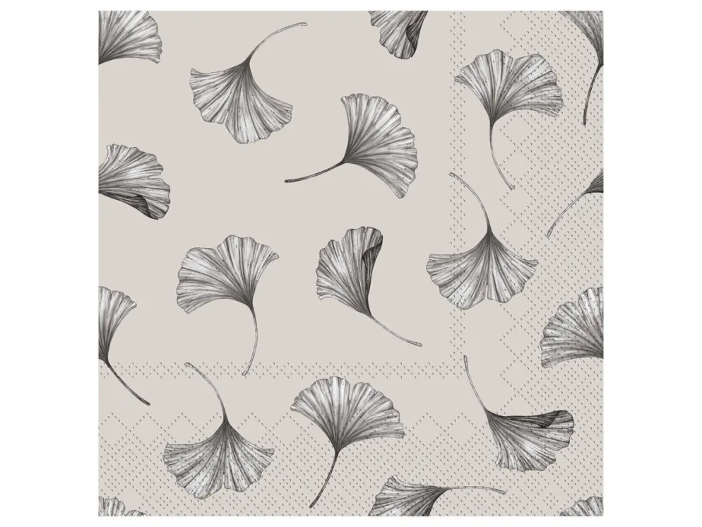 Chic Antique Serviette Gingko Blätter