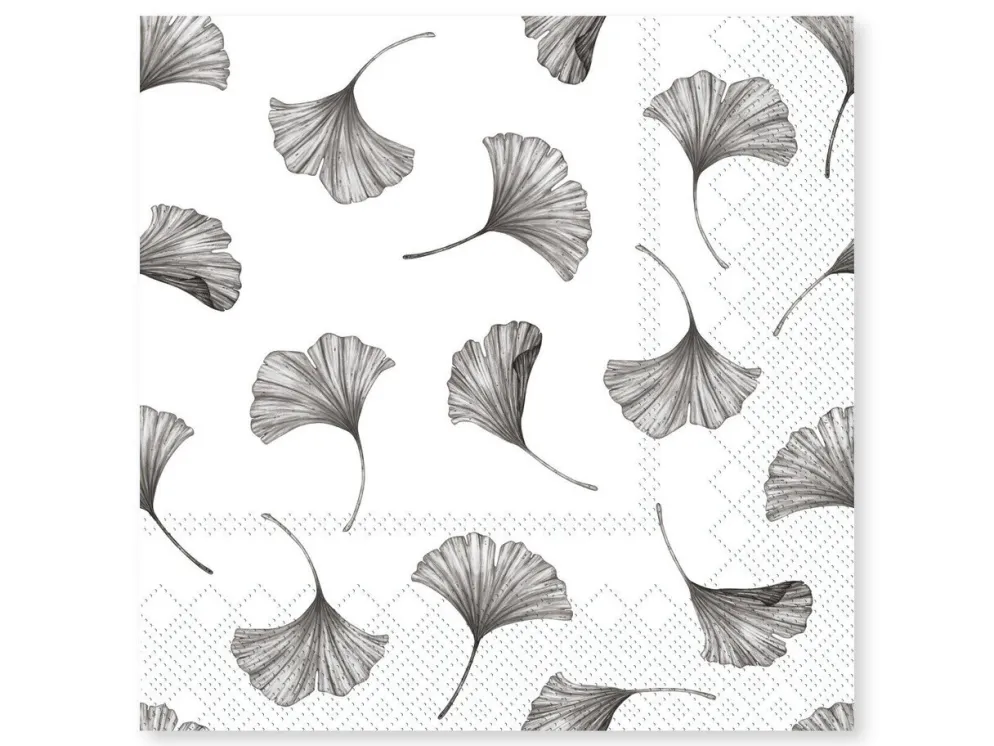 Chic Antique Serviette Gingko Blätter