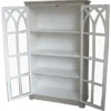 Chic Antique Shabby Chic Vitrine mit Kreuztüren