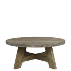 Chic Antique Sofatisch Rund aus Recyclingholz