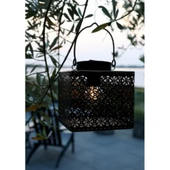 Chic Antique Solarlaterne LED mit Glühbirne