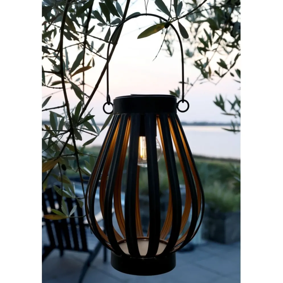 Chic Antique Solar-Laterne mit LED-Glühbirne Antique Zink