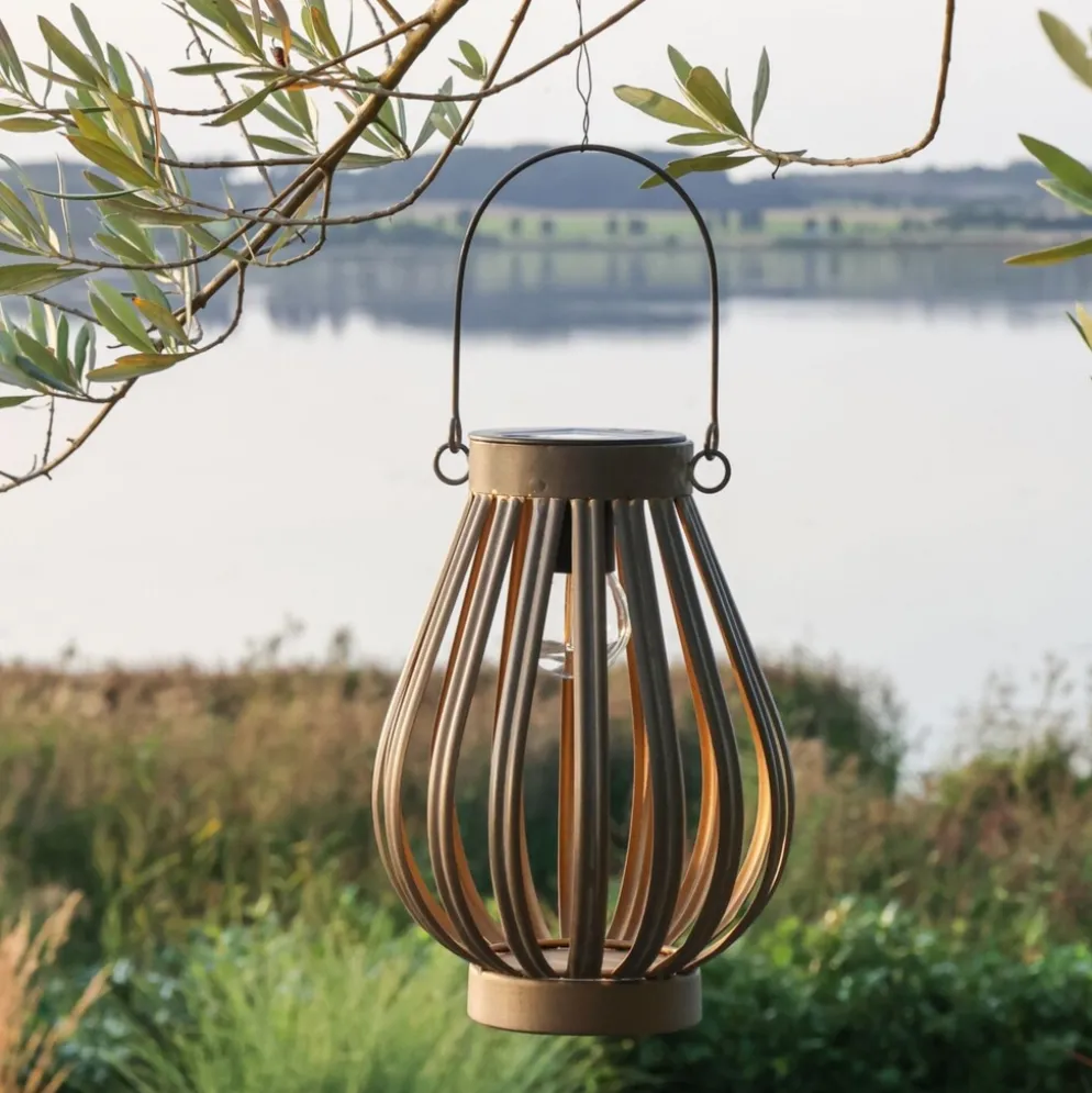 Chic Antique Solar-Laterne mit LED-Glühbirne Antique Zink