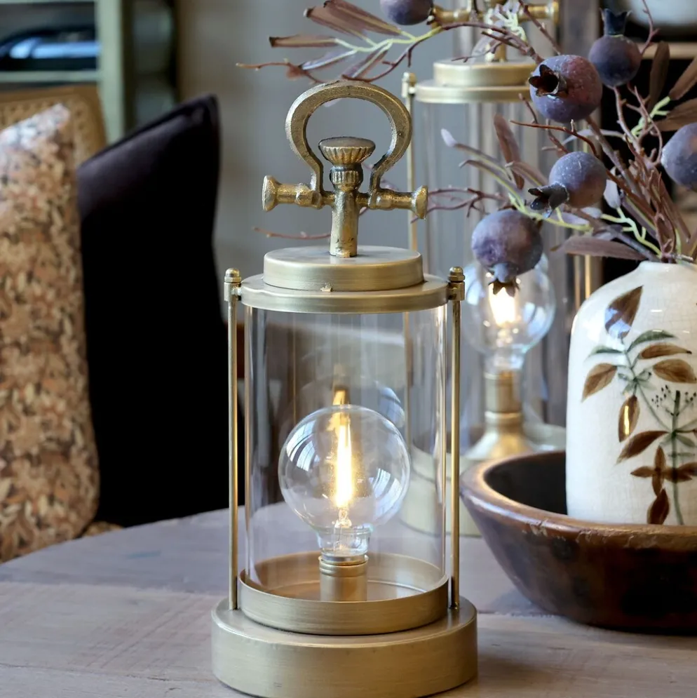 Chic Antique Stall Laterne mit LED und Timer