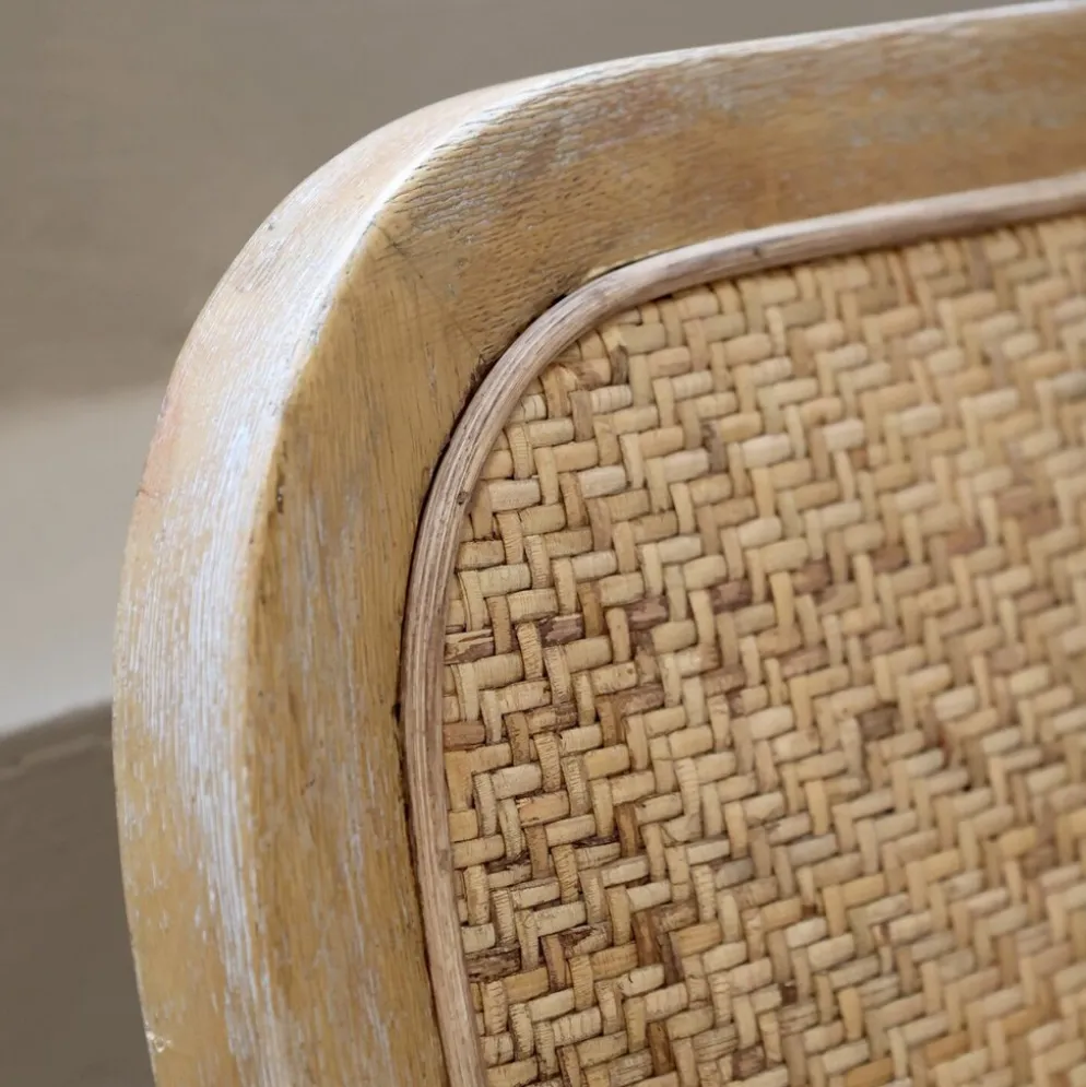 Chic Antique Stuhl mit Geflechtsitz
