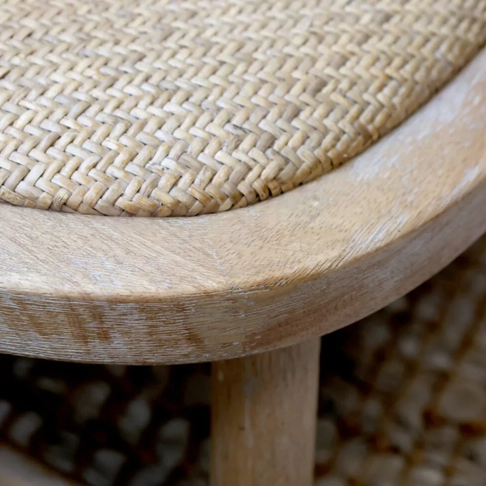 Chic Antique Stuhl mit Geflechtsitz