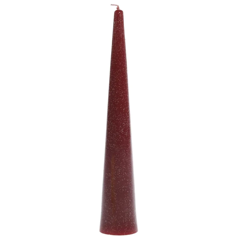 Chic Antique Stumpenkerze Kegel mit Glitzer