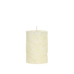 Chic Antique Stumpenkerze Macon mit Blattmuster