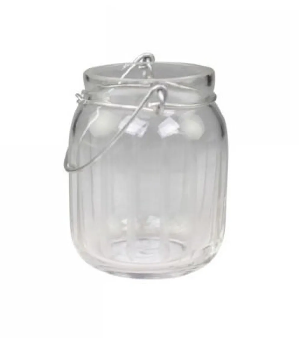 Chic Antique Teelichthalter mit Rillen und Henkel
