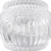 Chic Antique Teelichthalter mit Nuten und Perlenkante