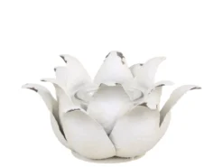 Chic Antique Teelichthalter Blume aus Eisen