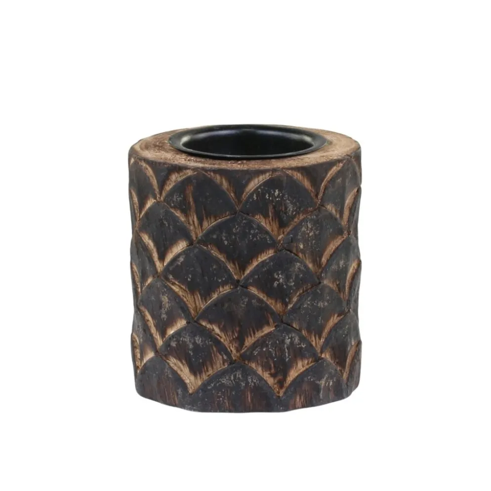 Chic Antique Teelichthalter Mangoholz mit Muster