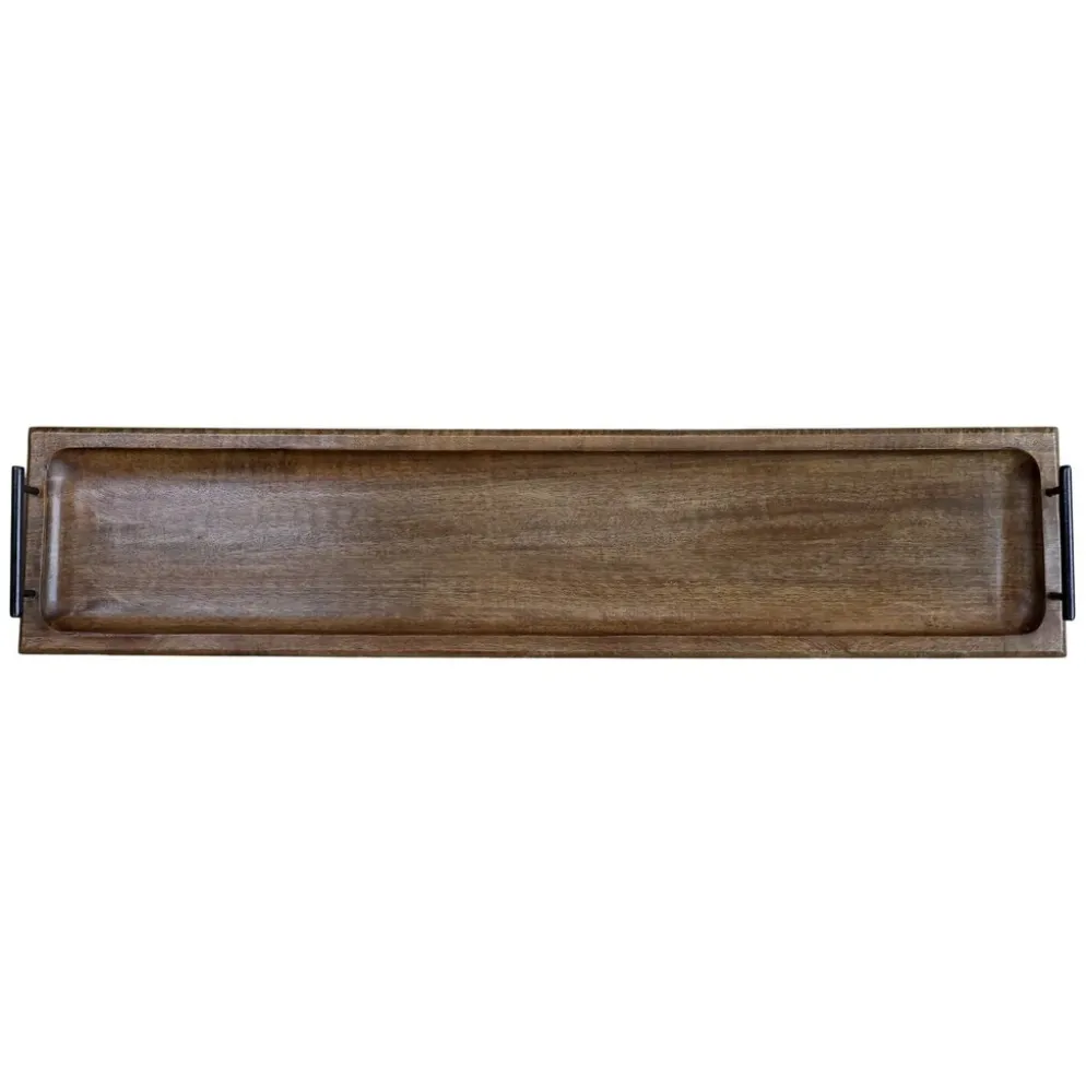 Chic Antique Tours Servier Tablett in Holz mit Henkel