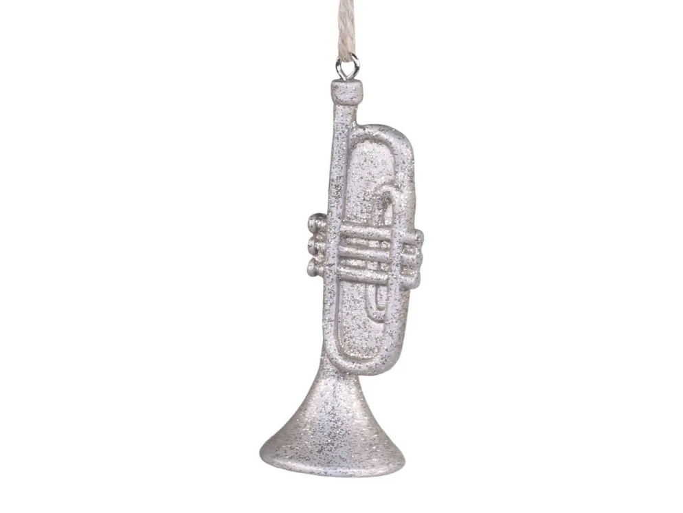 Chic Antique Trompeten Anhänger mit Glitzer