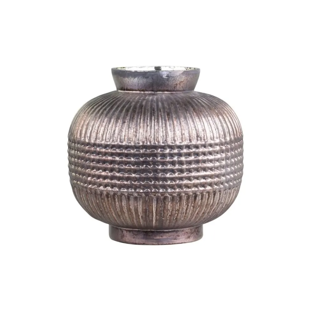 Chic Antique Vase aus Glas mit Muster
