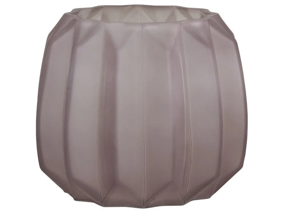 Chic Antique Vase mit Rillen mattiert