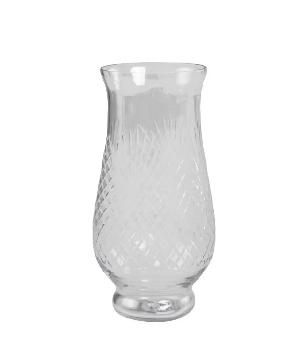 Chic Antique Vase mit Schliff hoch