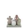 Chic Antique Vasen auf Tablett, 4 Vasen