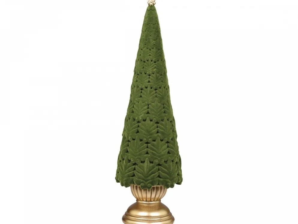 Chic Antique Velours Weihnachtsbaum auf Fuß
