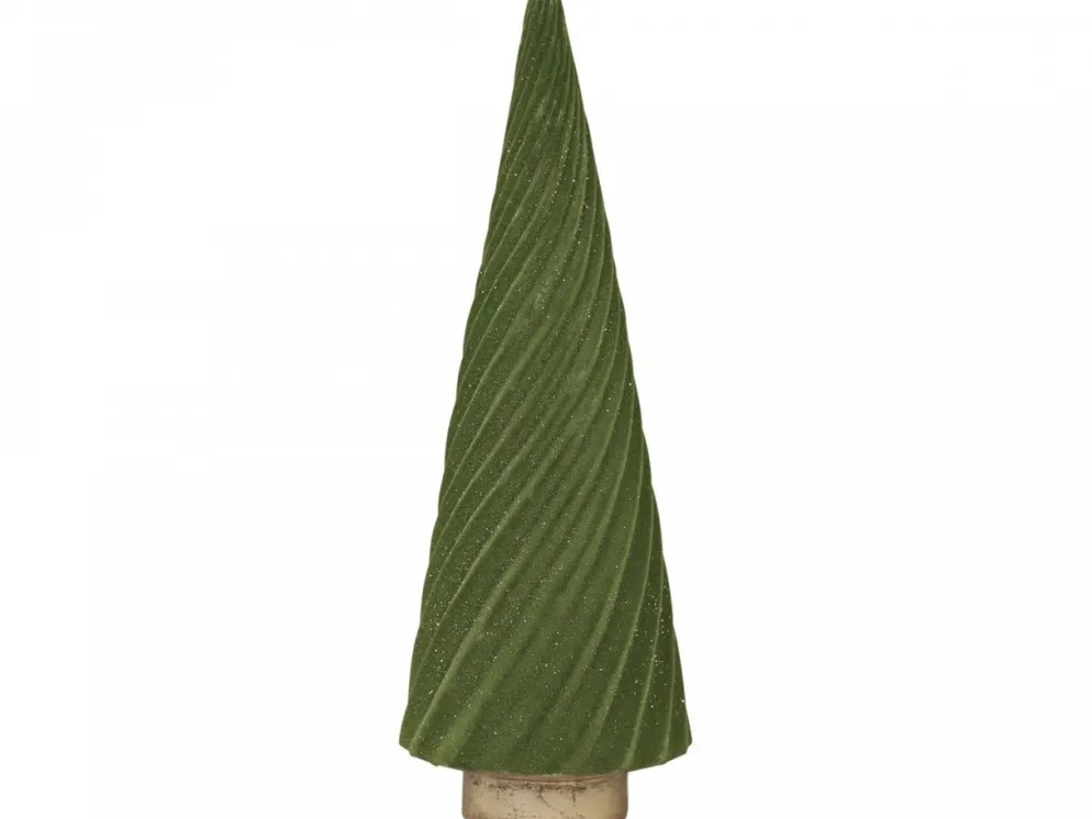 Chic Antique Velours Weihnachtsbaum auf Fuß