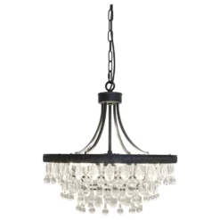 Chic Antique Versailles Kronleuchter mit tropfenformigen Glasprismen