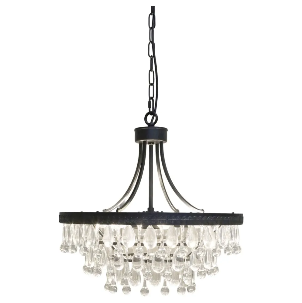Chic Antique Versailles Kronleuchter mit tropfenformigen Glasprismen