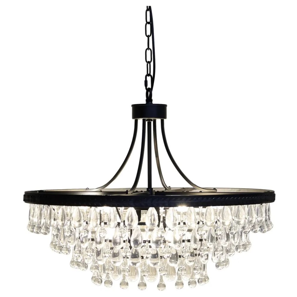 Chic Antique Versailles Kronleuchter mit tropfenformigen Glasprismen