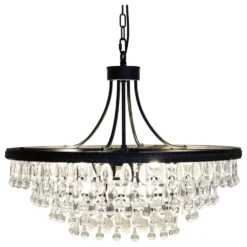 Chic Antique Versailles Kronleuchter mit tropfenformigen Glasprismen
