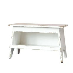 Chic Antique Vintage Bank mit Regal