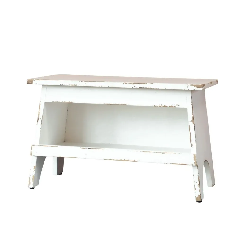 Chic Antique Vintage Bank mit Regal