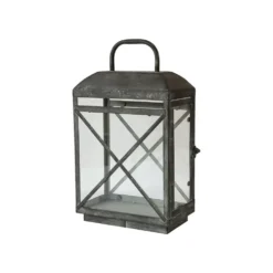 Chic Antique Vintage Laterne mit Eisenkreuz