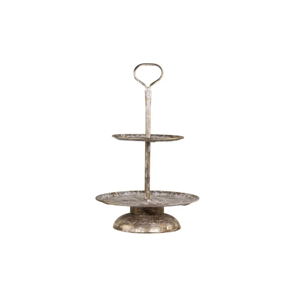 Chic Antique Vire Etagere mit Muster aus Metall