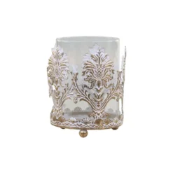 Chic Antique Vire Hurricane mit Golddekor