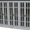 Chic Antique Vitrine mit 6 Türen und schwarzem Top