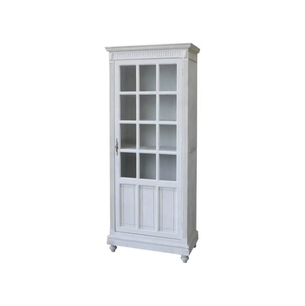Chic Antique Vitrinenschrank mit Glaselement in der Tür